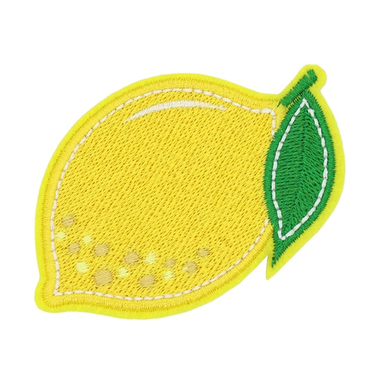 Iron-On &#x26; Adhesive Lemon Embroidered Patch by Make Market&#xAE;